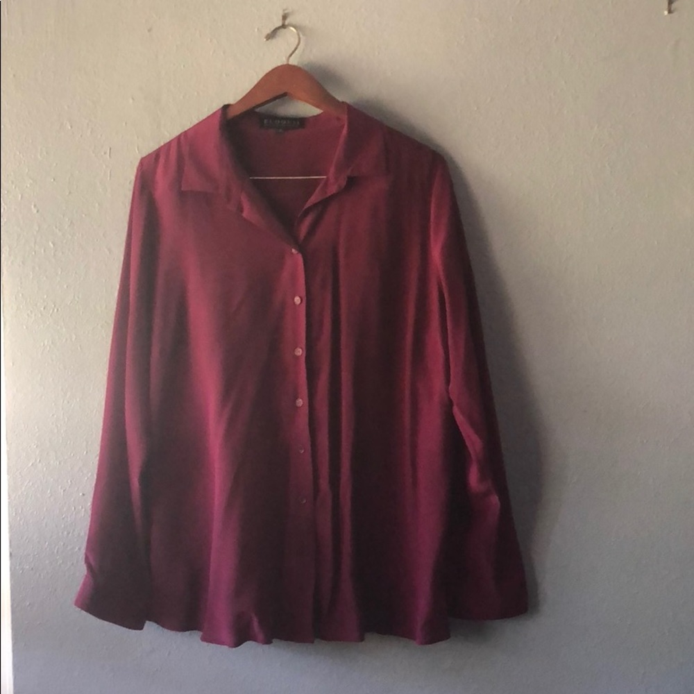 Maroon Eloquii Blouse